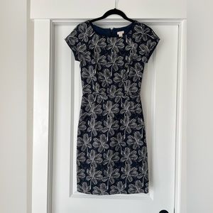 J Crew Lined Pencil Dress Navy Size 00